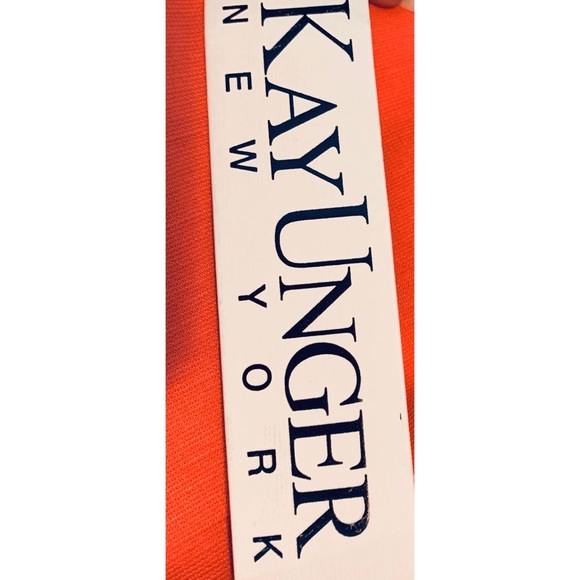 Kay Unger Coat NWT Small Coral Black Hook Close - Picture 4 of 6